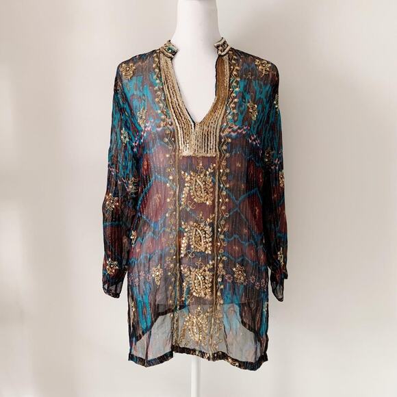 z.b.d. Design Tops - Y2K Z.B.D Design Silk Tunic